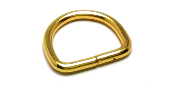 10pcs D-Ring - Wide (20mm) Gold