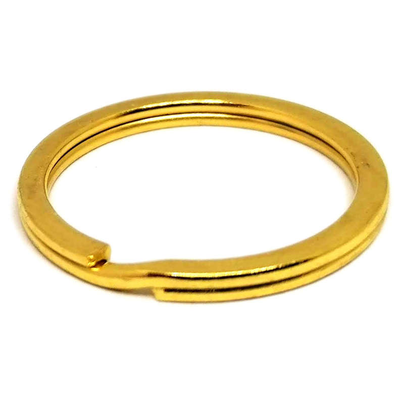 100pcs Split ring Flat (30mm) Gold