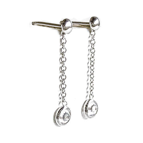 Silver Cubic Zirconia Drop Earrings