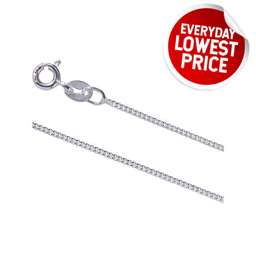 Silver Curb Link 030 Essential Chain (1mm) 50cm