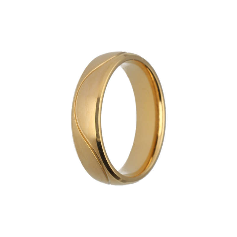 Stainless Steel Gold Plated Ring Band