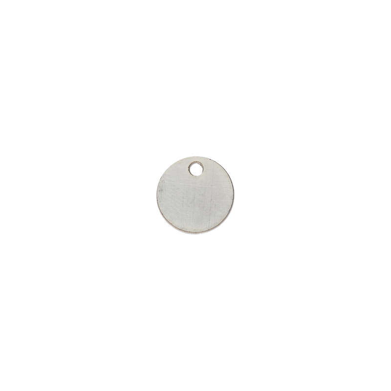 Sterling Silver Raw Disc Pendant (13mm)