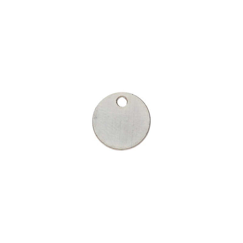 Sterling Silver Raw Disc Pendant (15mm)