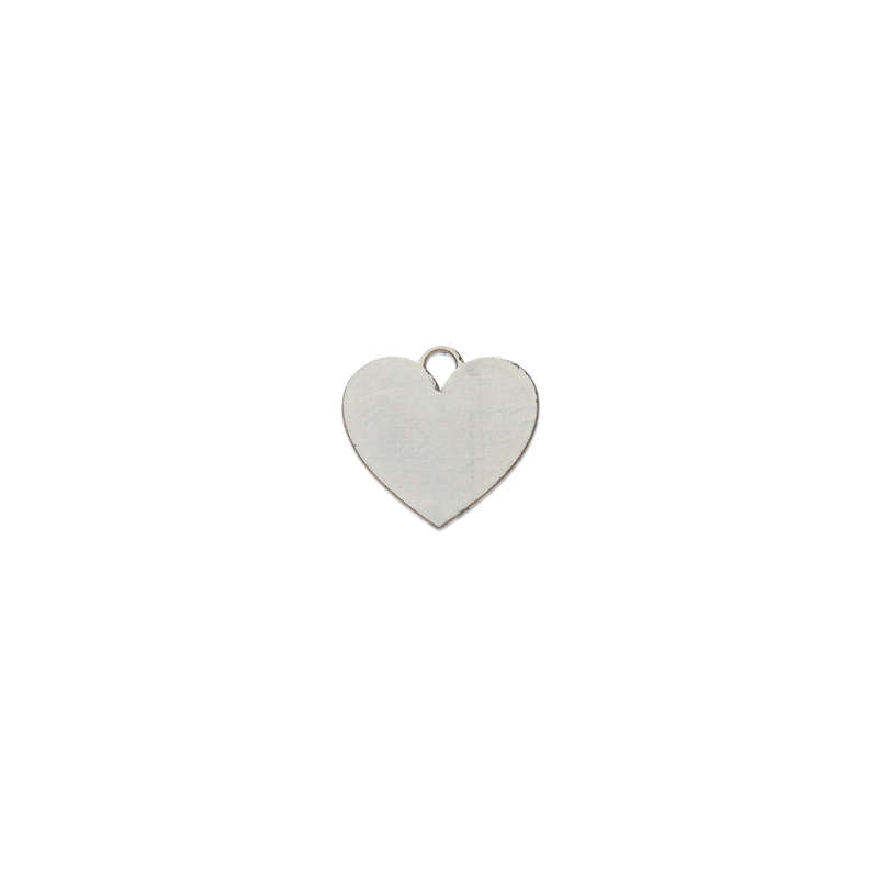 Sterling Silver Solid Heart Pendant (12mm)