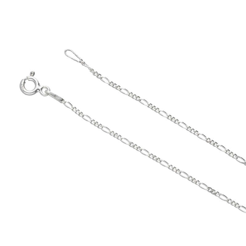Sterling Silver Figaro Bracelet 19 cm
