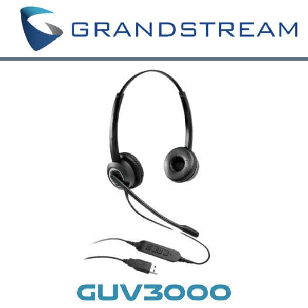 Grandstream HD USB Binaural Professional Headset with Noise Cancelling Technology GUV3000 ***NEW***