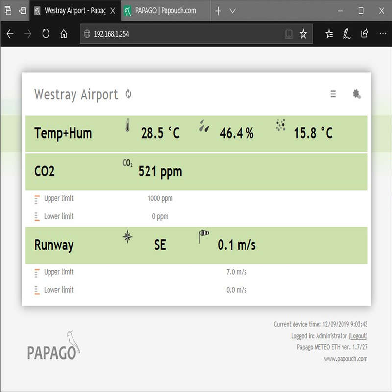 PAPAGO Meteo ETH: Industrial weather station with Ethernet and PoE