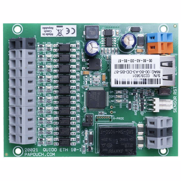Quido ETH 10/1: 10 inputs, 1 output and thermometer