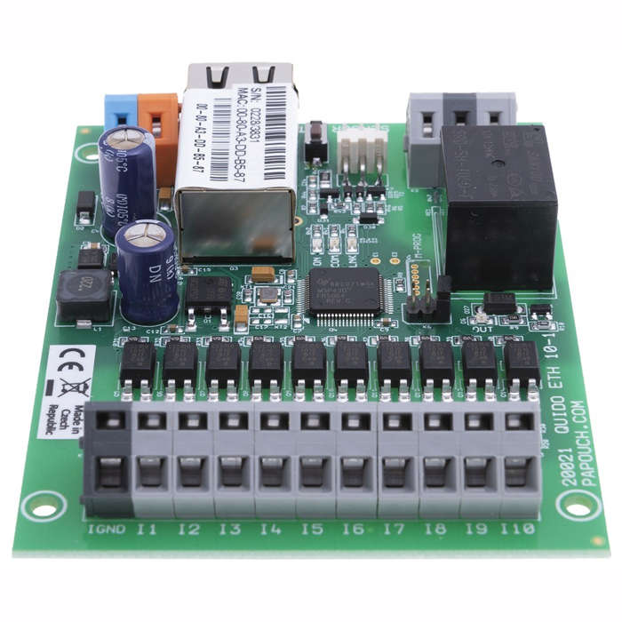 Quido ETH 10/1: 10 inputs, 1 output and thermometer