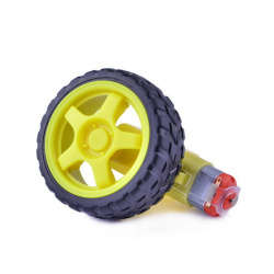 TT-02 DIY Car Model TT Motor w/ Wheel - Black   Yellow