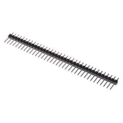 2.54mm Pitch Single Row Pin Header 40-PIN - Black