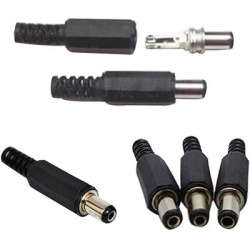 5.5 x 2.1mm DC Male Solder Barrel Connector jack