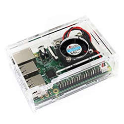 Clear acrylic Case with Cooling Fan for Raspberry Pi Model 2/3/B+