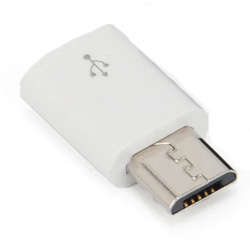 White USB-C Female To Micro USB Male Adapter