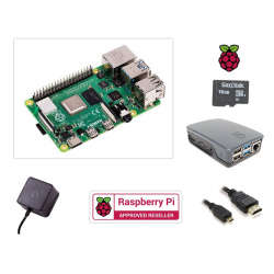 Raspberry Pi4 Model B 8GB Black/Grey Official Case Essentials Kit Boxed Black Power Supply