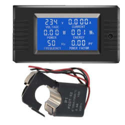 100A 22000W Power Monitor Module AC Meter Panel 45-65Hz Test Voltage AC 80-260V