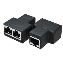 2pcs Ethernet RJ45 Female Cable Splitter