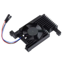 Dedicated All-In-One aluminum alloy cooling fan for Raspberry Pi 4B, PWM speed adjustment, better co