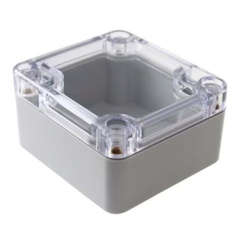 Electronics waterproof enclosure grey-ABS 80mm x 80mm x 55mm Moulded In Polycarbonate/neoprene Se...