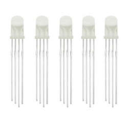 LED Diffused RGB Common Cathode 4-Pin F5 5MM Diode (10 pack)