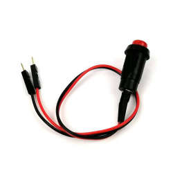 Momentary Push Button (Red) Panel Mount 10mm with Wire - 20cm