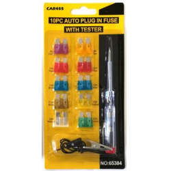 Auto Blade Fuse Set - 10pc + tester