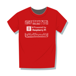 T-shirt "Powered By Raspberry Pi" XXXL