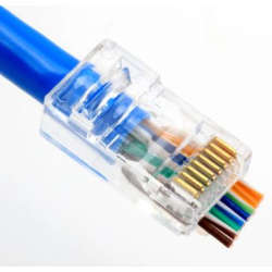 RJ45 EZ Cat5e Pass Through Crimp Connector (10 pack)