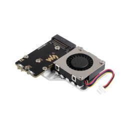 PCIe To M.2 Adapter Board (E) For Raspberry Pi 5, With Cooling Fan, Compatible With 2242 / 2230 S...