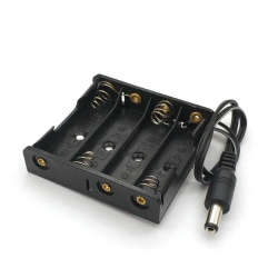 4xAA Battery Holder with DC 5.5mm x 2.1mm Jack