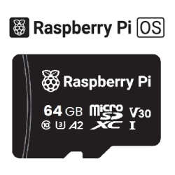 Raspberry Pi A2-Class 64GB SD Cards - preloaded with Raspberry Pi OS 64bit