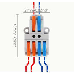 Lever-Operated Quick-Connect Terminal Block 2 to 4