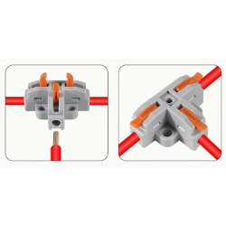 Lever-Operated Quick-Connect Terminal Block T shaped