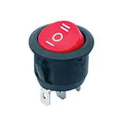 Mini Round red 3 Pin SPDT ON-OFF-ON Rocker Switch