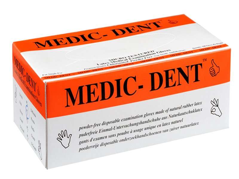 Medic Dent Powder Free Latex Gloves(100pcs)(deliver though lock-down )