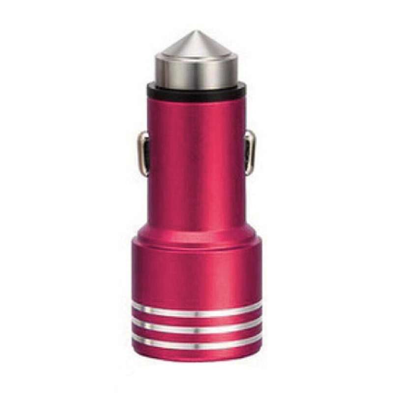 Dual Port Car Charger with Hammer