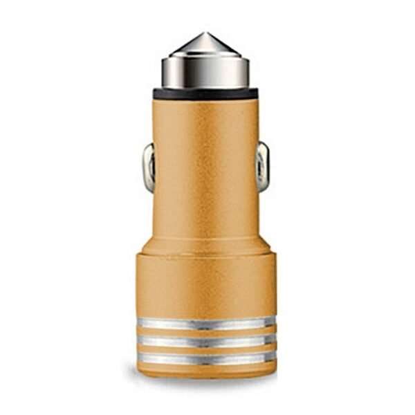 Dual Port Car Charger with Hammer