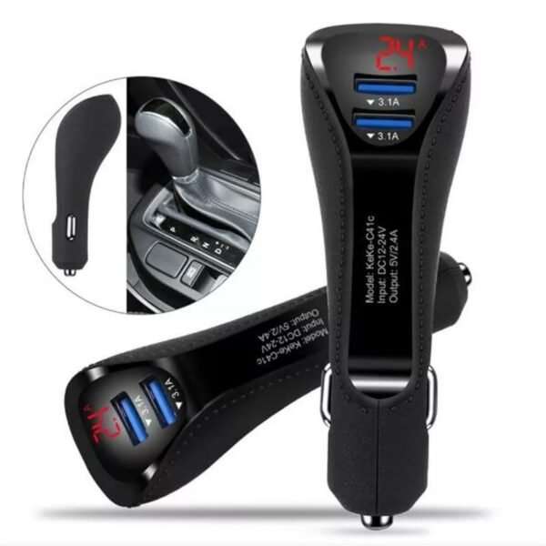Universal Dual Car Charger - LED Display