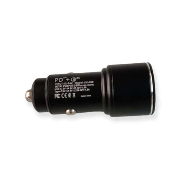 Treqa CC-322 PD20W+QC3.0 Quick Car Charger