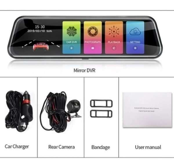 Full Screen Car Dash Camera - Touch Screen D - 9.66 Inch Screen