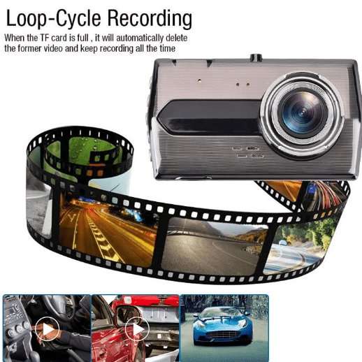 Vehicle Dash Camera 4 Screen with Reverse Camera