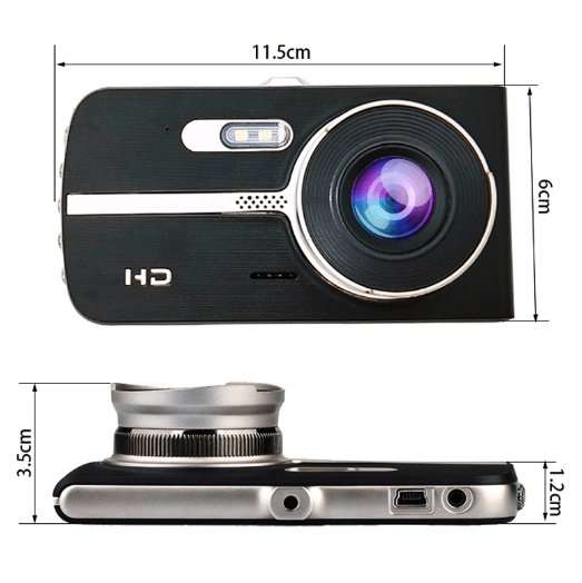 1080P Full HD Car DVR Dashboard Camera with Rear Camera