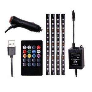 RGB LED Car Interior Ambient Lights - Music Control Multiple Modes