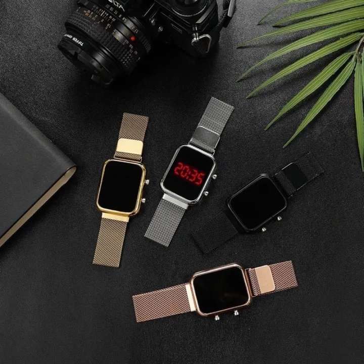 LED Magnetic Strap Digital Wristwatch