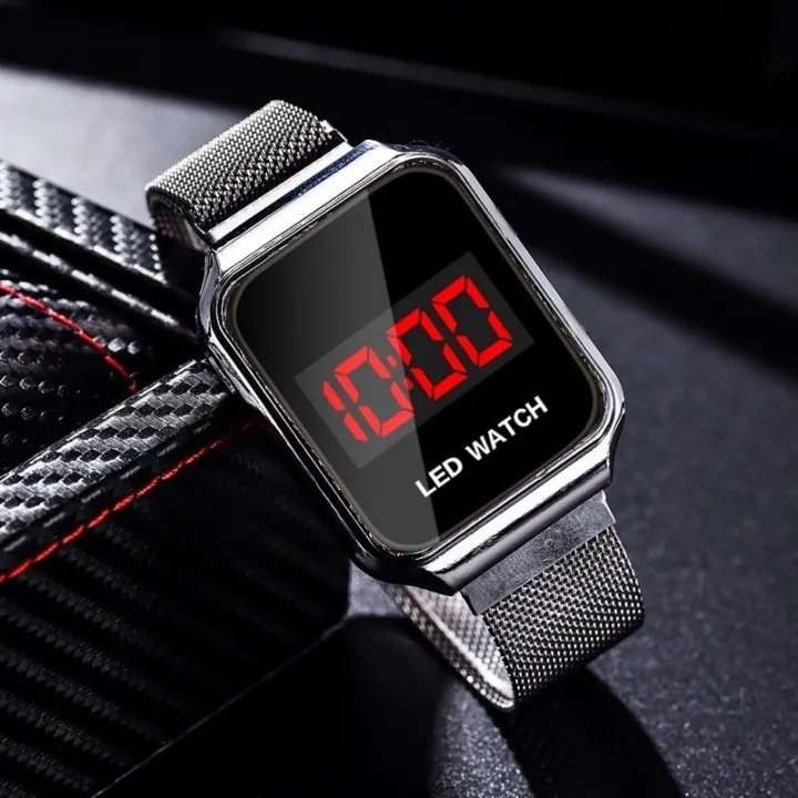 LED Magnetic Strap Digital Wristwatch