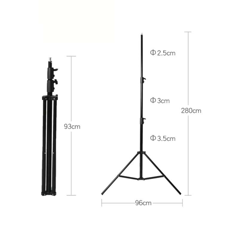 Hylow 2.8m Heavy-Duty Light Stand (Air-Cushioned) - Tripod Stand