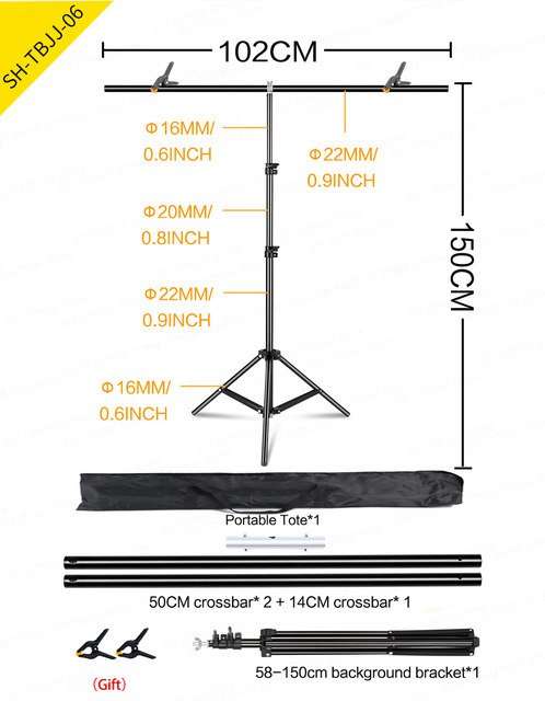Photography T-shaped Backdrop Stand