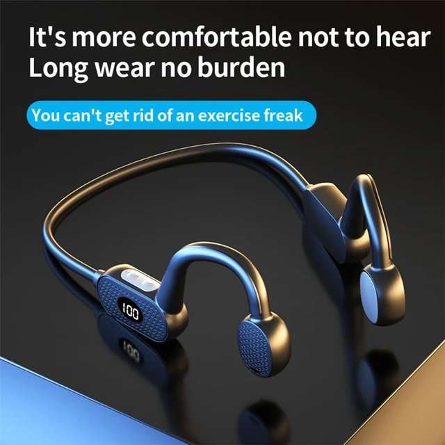 Bone Conduction Earphones Bluetooth 5.1 8H Music Headset for Driving Hiking Bicycling