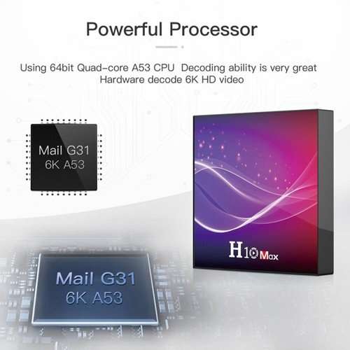 H10 MAX Android 10.0 Allwinner H616 6K TV Box Airplay 4GB/64GB