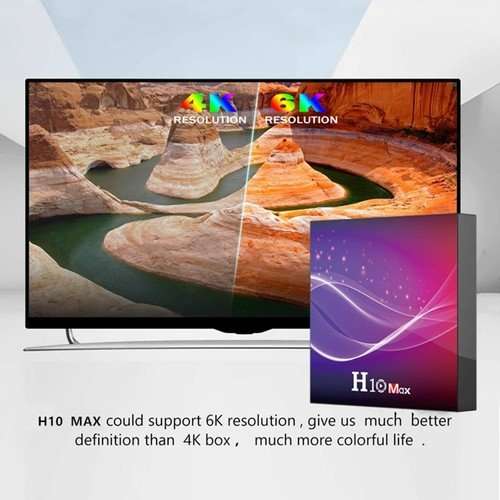 H10 MAX Android 10.0 Allwinner H616 6K TV Box Airplay 4GB/64GB